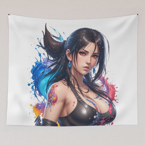 Item preview, Tifa Final Fantasy Watercolour Splash Art designed and sold by craftyartsdigi.