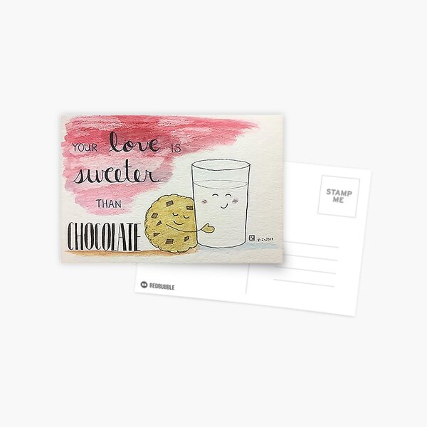Your Love is Sweeter Than Chocolate Postcard