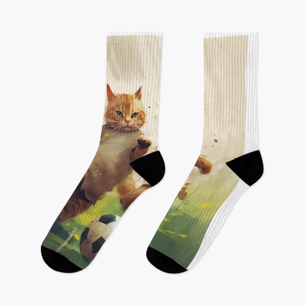 Item preview, Brother Cats Are Practicing Soccer on a Rainy Day designed and sold by BDMeow.