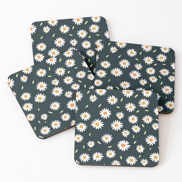 Item preview, Daisies on a dark background designed and sold by Nosy is Everything.
