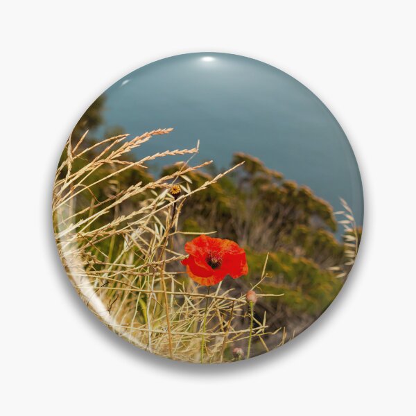 Item preview, Poppy flower on a sunny hill overlooking the ocean designed and sold by ArtyBuys.