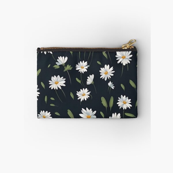 Item preview, Daises and leaves on a dark background designed and sold by Nosy is Everything.
