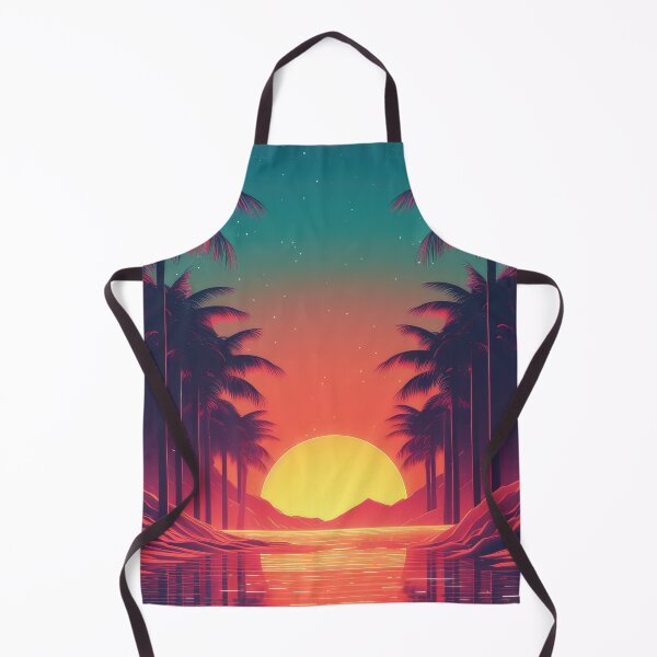 Item preview, Sunset, palm trees, retro wave designed and sold by JoBlack1.