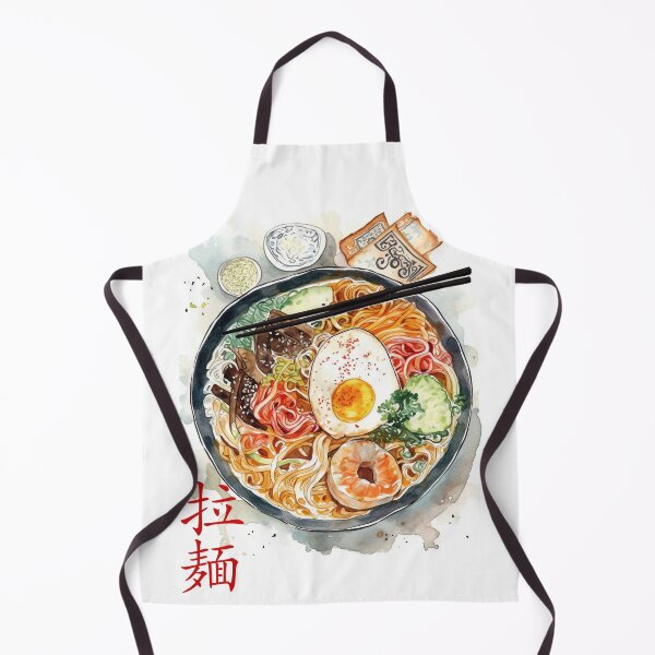 Item preview, Japanese Food Ramen Poster Noodles Kitchen Recipe Bright Watercolor Kitchen Art designed and sold by NektArtPrints.