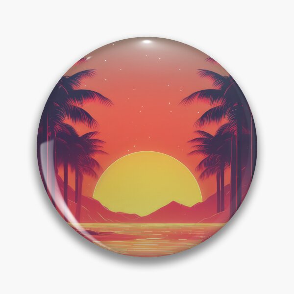 Item preview, Sunset, palm trees, retro wave designed and sold by JoBlack1.