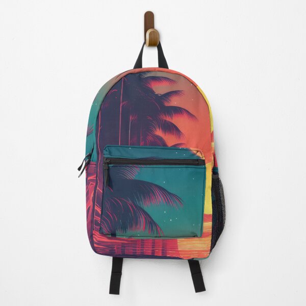 Item preview, Sunset, palm trees, retro wave designed and sold by JoBlack1.