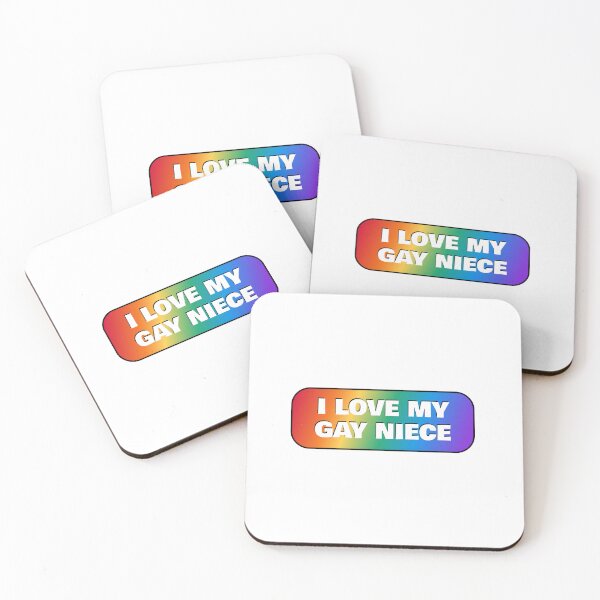 Item preview, I love my gay niece - LGBT Pride rainbow colors lesbian family designed and sold by Inspirationmotivation.