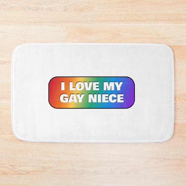Item preview, I love my gay niece - LGBT Pride rainbow colors lesbian family designed and sold by Inspirationmotivation.