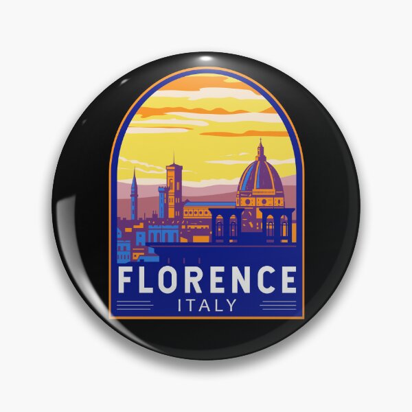 Item preview, Florence Italy Travel Art Emblem designed and sold by KrisSidDesigns.