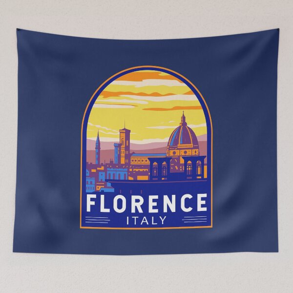 Item preview, Florence Italy Travel Art Emblem designed and sold by KrisSidDesigns.