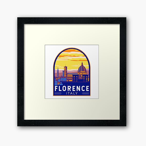 Item preview, Florence Italy Travel Art Emblem designed and sold by KrisSidDesigns.
