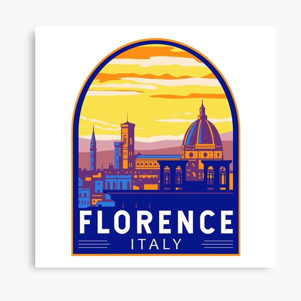 Item preview, Florence Italy Travel Art Emblem designed and sold by KrisSidDesigns.