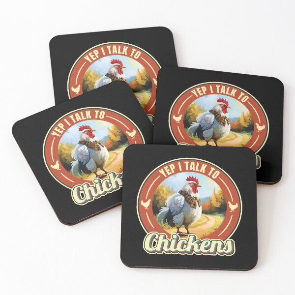 Item preview, Yep I Talk to Chickens Ver11 - Funny Cute Chicken Farmer Chicken Lover Sayings designed and sold by thecatcouch.
