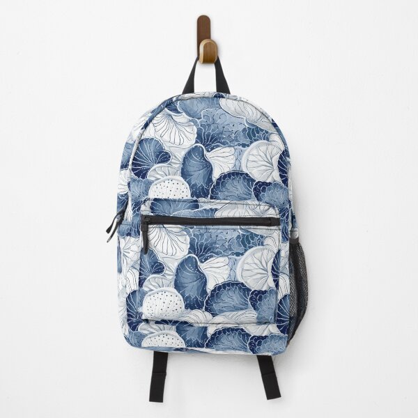 Item preview, White and Blue Ocean Seashells Pattern designed and sold by palaco210.