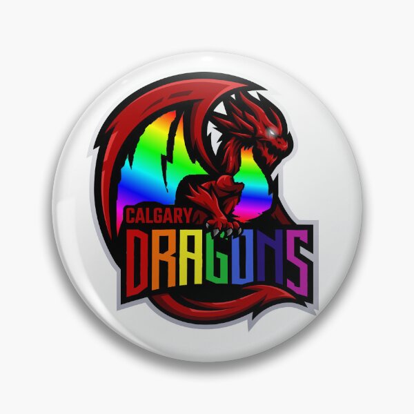 Aperçu de l'œuvre Logo de la fierté des Dragons de Calgary créée et vendue par SHL-Hockey.