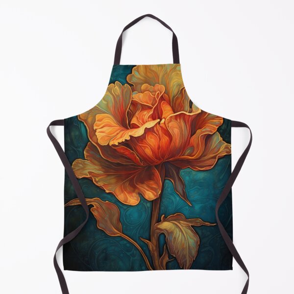 Item preview, Orange Rose on Blue designed and sold by MargaretWiktor.