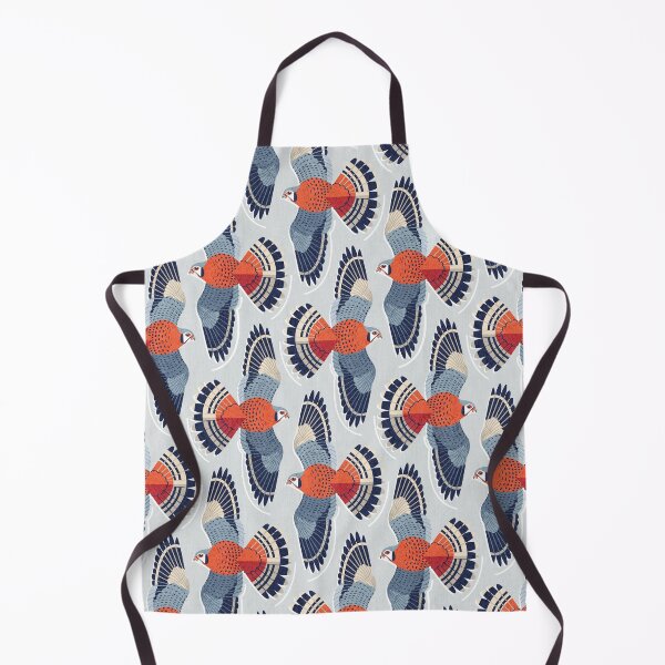 Item preview, American kestrel // bunny grey background grey pastel blue beige and orange sparrow hawk falcon flying bird of prey designed and sold by SelmaCardoso.