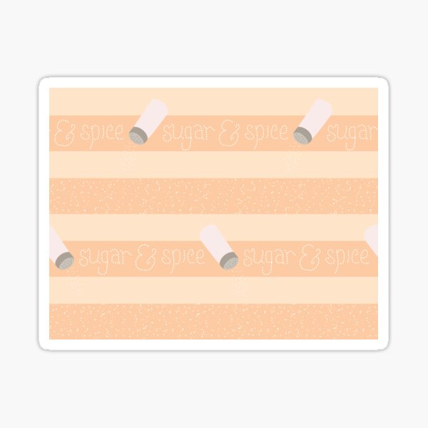 Sugar and Spice Stripe Sticker