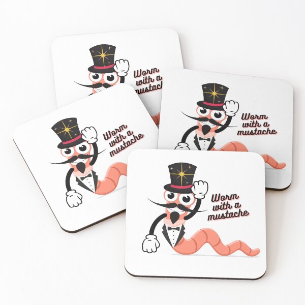 Item preview, Worm with a Mustache in a Tuxedo and a Top Hat designed and sold by GorinART.