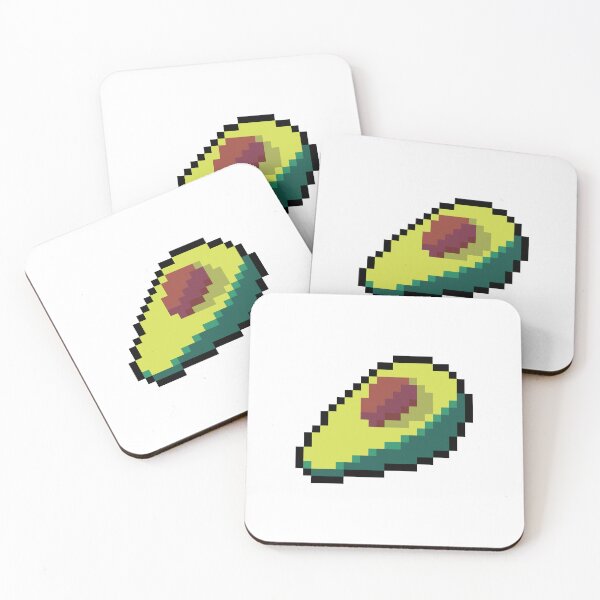 Item preview, Pixel Avocado Slice - pixel food art designed and sold by LittleFoodShop.