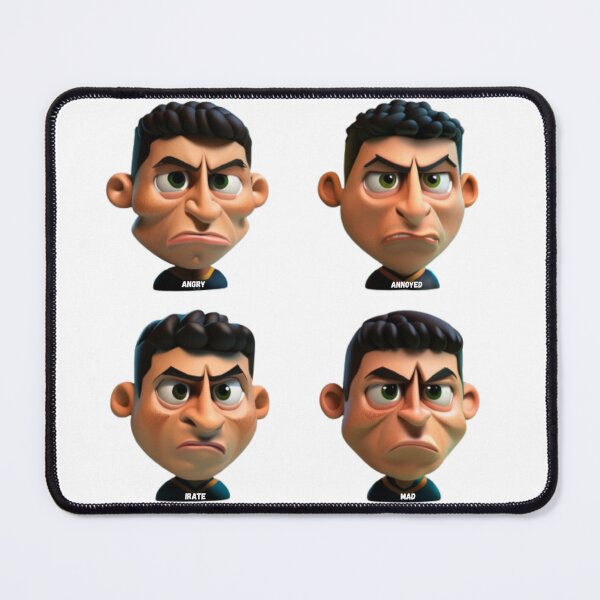 Item preview, Emotive Faces: A 3D Fusion of Anger, Annoyance, Ire, and Madness designed and sold by Beto Santos.