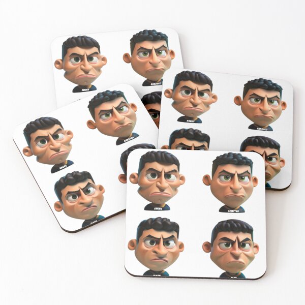 Item preview, Emotive Faces: A 3D Fusion of Anger, Annoyance, Ire, and Madness designed and sold by Beto Santos.