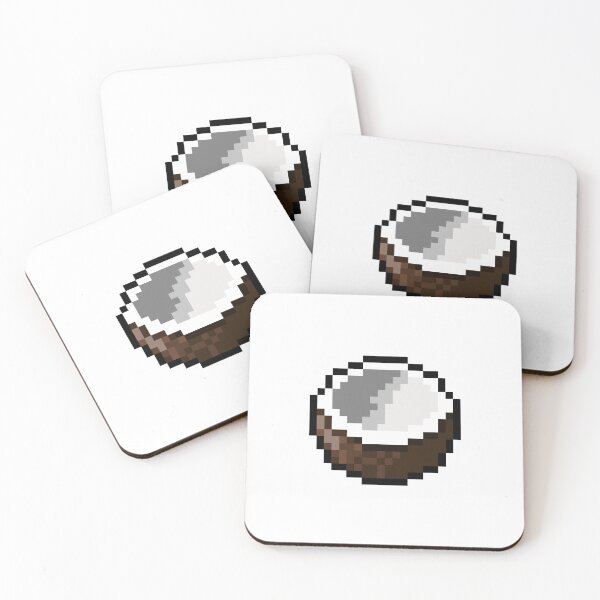 Item preview, Pixel Coconut Slice - pixel food art designed and sold by LittleFoodShop.