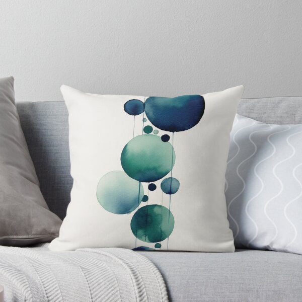 Item preview, Blue and green abstract circles designed and sold by PaperDecor.