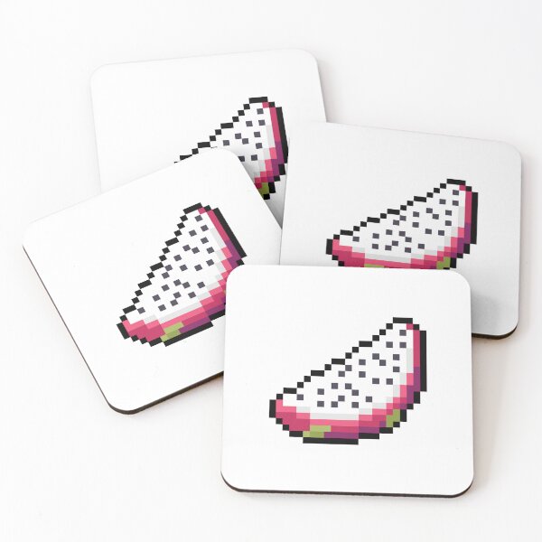 Item preview, Pixel Dragon fruit Slice - pixel food art designed and sold by LittleFoodShop.