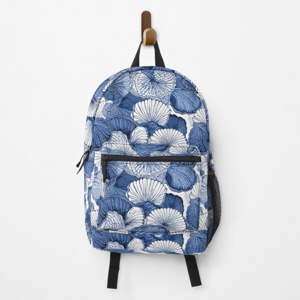 Item preview, White and Blue Ocean Seashells Pattern designed and sold by palaco210.