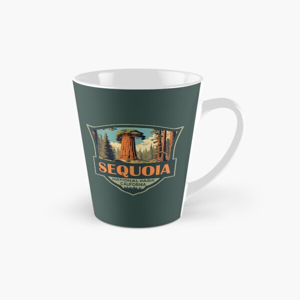 Item preview, Sequoia National Park Illustration Travel Retro Badge designed and sold by KrisSidDesigns.