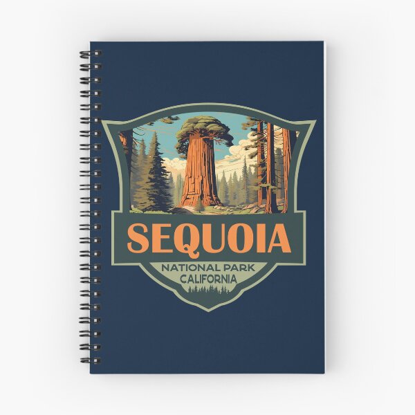 Item preview, Sequoia National Park Illustration Travel Retro Badge designed and sold by KrisSidDesigns.
