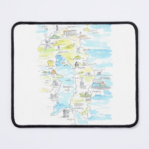 Item preview, Ards Peninsula illustrated map. Northern Ireland. designed and sold by DebTheZeb.