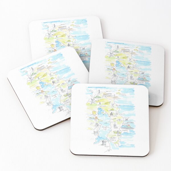 Item preview, Ards Peninsula illustrated map. Northern Ireland. designed and sold by DebTheZeb.