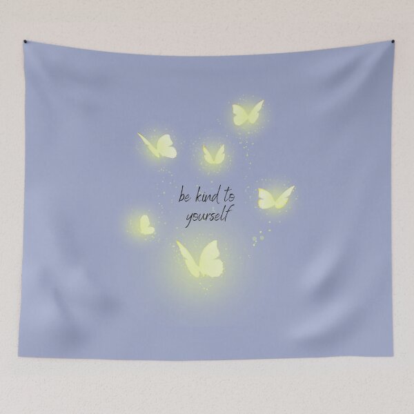 Item preview, Be Kind To Yourself Yellow Butterflies Mental Health Quote designed and sold by RueBennet.