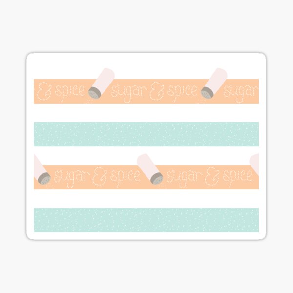Sugar and Spice Stripes multi Sticker