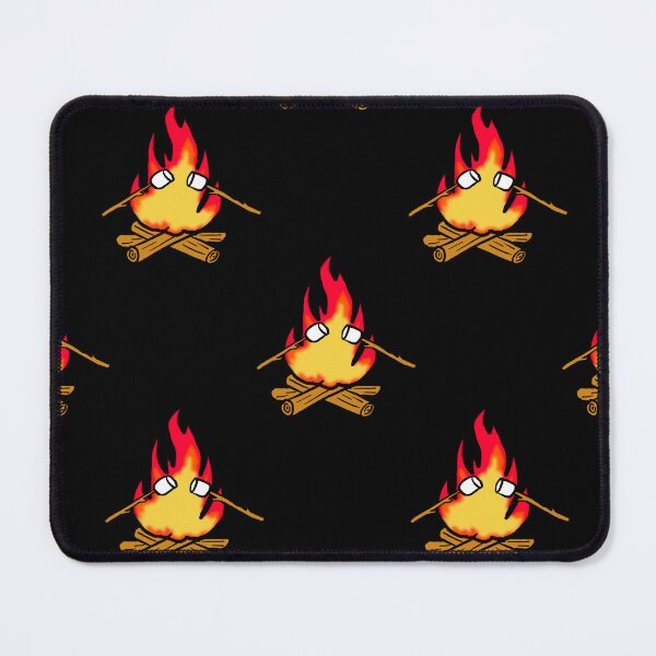 Item preview, Campfire with marshmallows pattern on black designed and sold by Quick Brown Fox Canada.