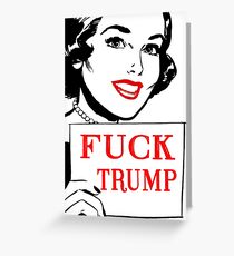 Fuck Trump - Retro Greeting Card