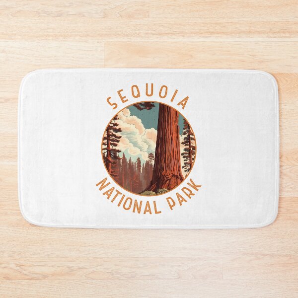 Item preview, Sequoia National Park Illustration Distressed Circle designed and sold by KrisSidDesigns.