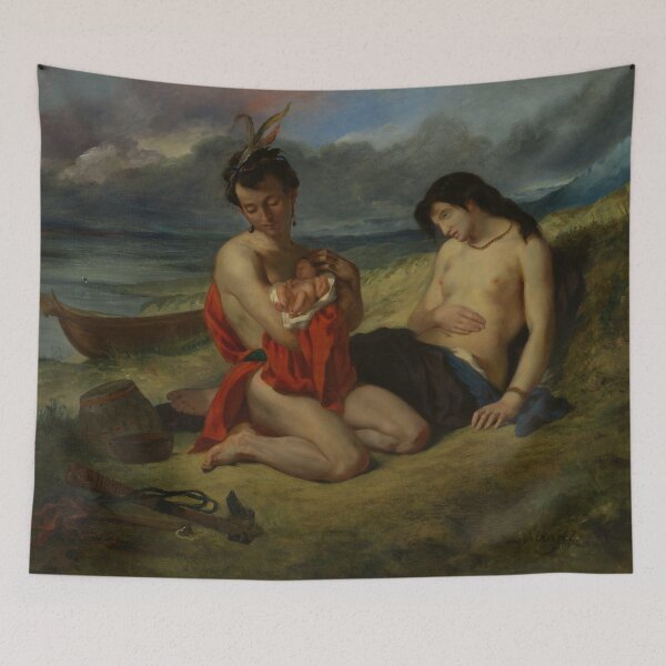 Item preview, The Natchez | Eugene Delacroix | 1825 Native American Art designed and sold by CJET.