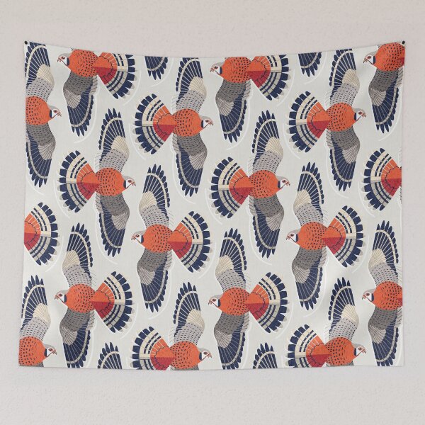 Item preview, American kestrel // beige background martini brown beige and orange sparrow hawk falcon flying bird of prey designed and sold by SelmaCardoso.