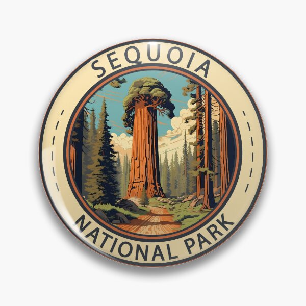 Item preview, Sequoia National Park Illustration Travel Art designed and sold by KrisSidDesigns.