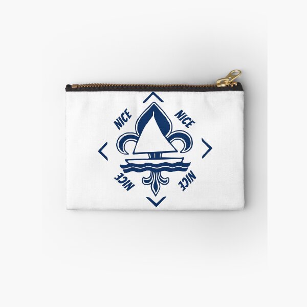 Item preview, Nice, Provence Alpes Cote d'Azur, France, Mediterranean Sea - French Seaside Resort - Navy Blue Vintage Sailor Logo - Sailing Boat with Heraldic Lily designed and sold by Vintage-TM.