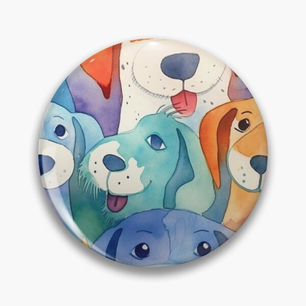 Item preview, Cute watercolor dog face collage designed and sold by liana campbell.