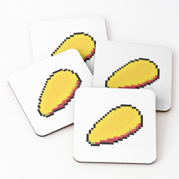 Item preview, Pixel Mango Slice - pixel food art designed and sold by LittleFoodShop.