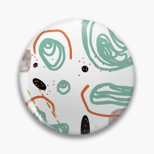 Item preview, Blue orange smooth lines abstract seamless pattern designed and sold by Yana Mustafina | Boho Soulful Designs.