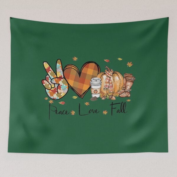 Item preview, Peace Love Fall Autumn Season Pumpkin Halloween Coffee Lover 	 	 designed and sold by zvojkndg52.