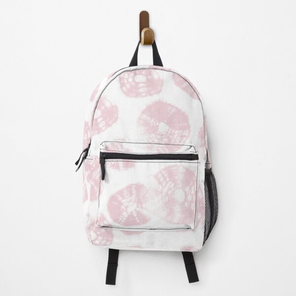 Item preview, Shibori Kumo tie dye soft pink dots over white designed and sold by marufemia.