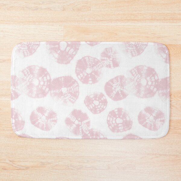 Item preview, Shibori Kumo tie dye soft pink dots over white designed and sold by marufemia.