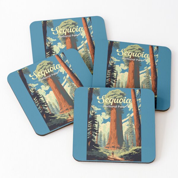 Item preview, Sequoia National Park Illustration Retro designed and sold by KrisSidDesigns.